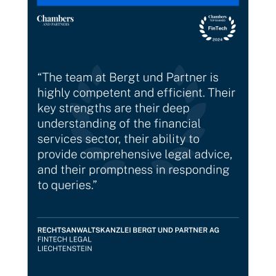 Chambers Fintech quote Bergt Law Band 1
